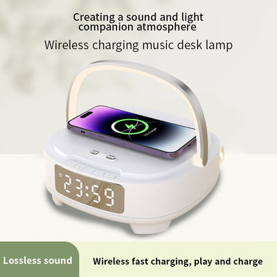 Multifunktionales Wecker Telefon Ladegerät Bluetooth Lautsprecher 15W mit Nachtlicht