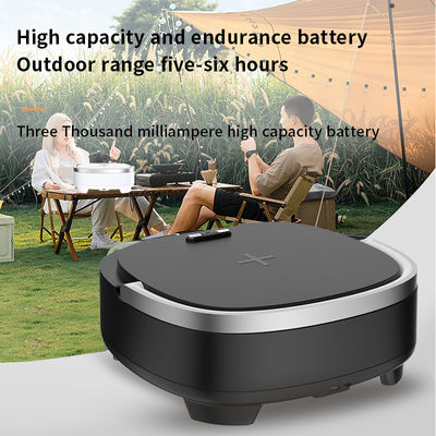 Schnelle Stereo-Bluetooth-Lautsprecher Qi-Ladegerät Uhr 3000mAh Akku