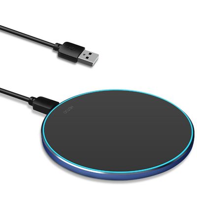 Portable 2 In 1 Qi Wireless Charging Pad 10W Spiegeloberfläche für Mobiltelefon