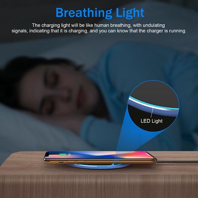 Portable 2 In 1 Qi Wireless Charging Pad 10W Spiegeloberfläche für Mobiltelefon