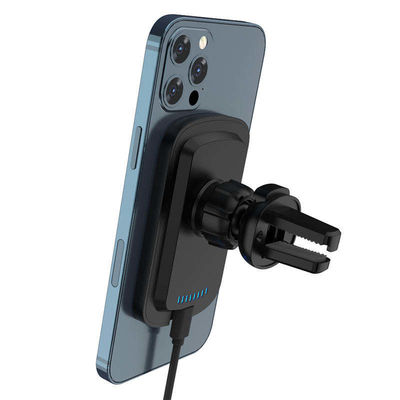 Black Qi Wireless Phone Ladegerät Auto Mount 15W Portable schnell