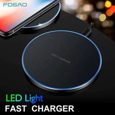Aluminiumlegierung Samsung Fast Qi Wireless Charger Pad 10w Mobil