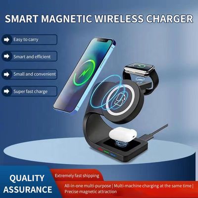 Intelligentes Magnetische 4 In 1 Schnellladegerät 10W Multi-Funktion Für Android