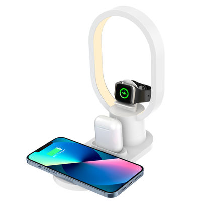 Multifunktionale schnelle Qi-LED-Lampe, 3 in 1 Nachtlampe Wireless-Ladegerät