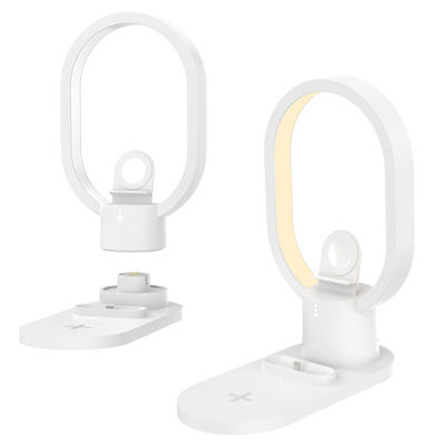 Multifunktionale schnelle Qi-LED-Lampe, 3 in 1 Nachtlampe Wireless-Ladegerät