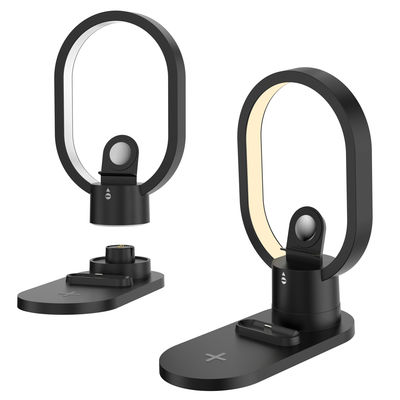 Multifunktionale schnelle Qi-LED-Lampe, 3 in 1 Nachtlampe Wireless-Ladegerät