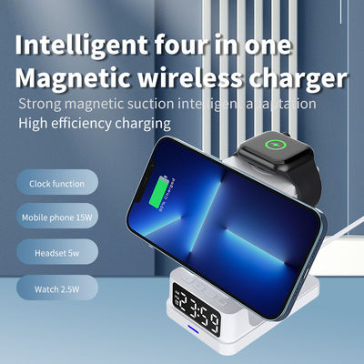 Feuchteanzeige Alarm Qi Wireless Charger Uhr Dock 0,3kg Iphone Nutzung