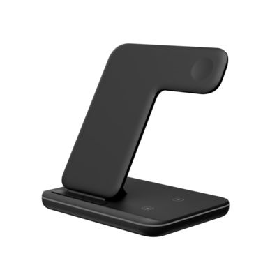 Silikon Qi 3 in 1 drahtloses Ladegerät, tragbares drahtloses Telefon Ladegerät 15w