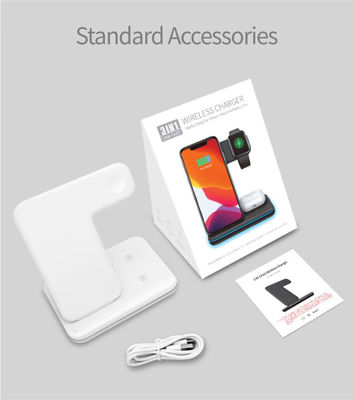 Silikon Qi 3 in 1 drahtloses Ladegerät, tragbares drahtloses Telefon Ladegerät 15w