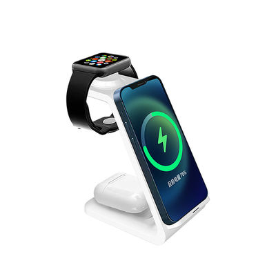 Zusammenklappbares, schnelles ABS Qi All-in-One Wireless-Ladegerät 15 Watt für Airpods