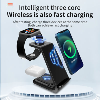 Zusammenklappbares, schnelles ABS Qi All-in-One Wireless-Ladegerät 15 Watt für Airpods