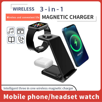 Zusammenklappbares, schnelles ABS Qi All-in-One Wireless-Ladegerät 15 Watt für Airpods