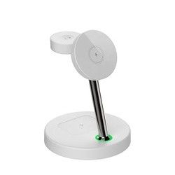FCC-zertifiziertes magnetisches Ladegerät, 4 in 1 drahtlose Ladestation 15w