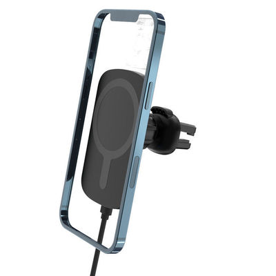 Black Qi Wireless Phone Ladegerät Auto Mount 15W Portable schnell