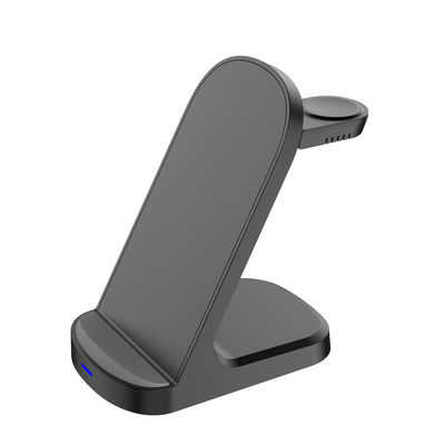 Schwarz 3 in 1 Qi drahtloser Ladestand 9V Mobilfunk