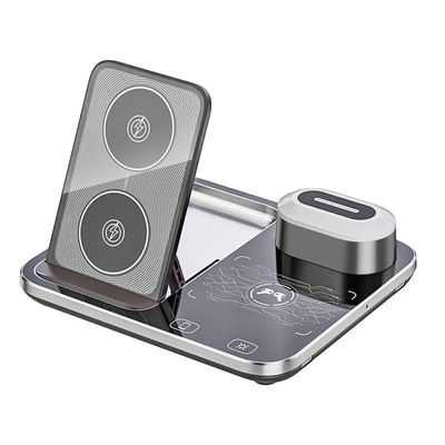 RGB Qi Wireless Charger Dock Base 205KHz Schwarz für die Wohnkultur