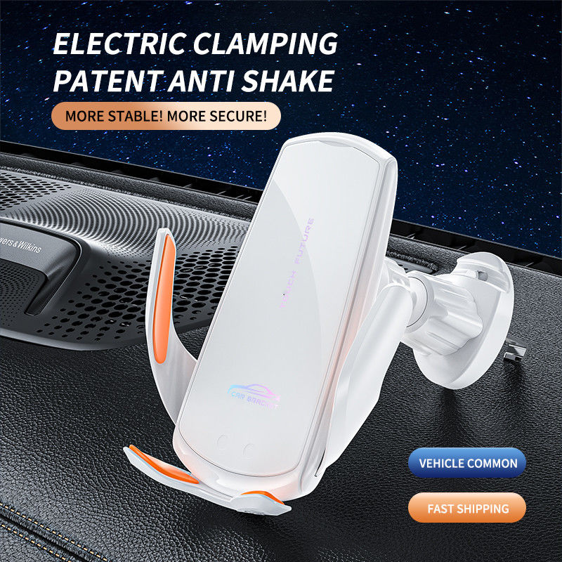 Weißes tragbares ABS 15w Qi drahtloses Auto-Ladegerät 9V für Mobiltelefon
